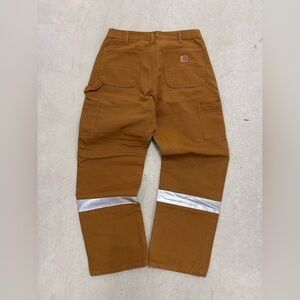 Carhartt Tan‎ Work Pants Blanket Lined with 3M Reflective 34x30